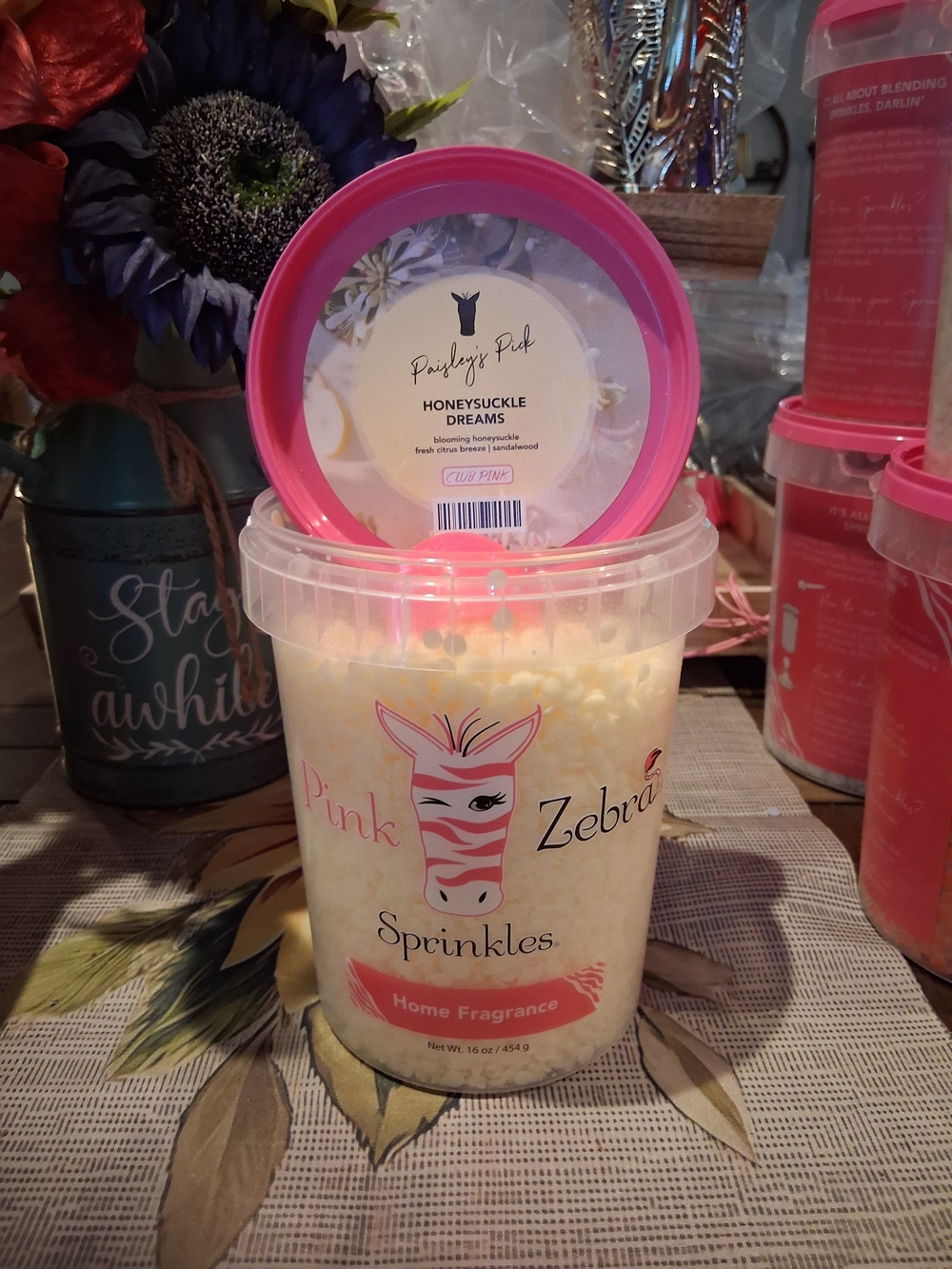 Pink Zebra Sprinkles Home Fragrance - Pink & Cream